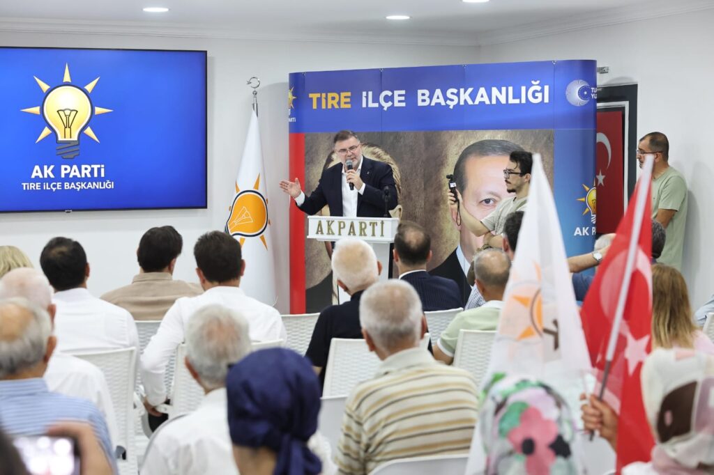 Başkan Bilal Saygılı Tire’den konuştu!‘’Sadece seçim kazanan değil, gönüller kazanan bir hareketiz’’‘’Biz laf üretmeyiz; biz eser üretiriz, çözüm üretiriz’’