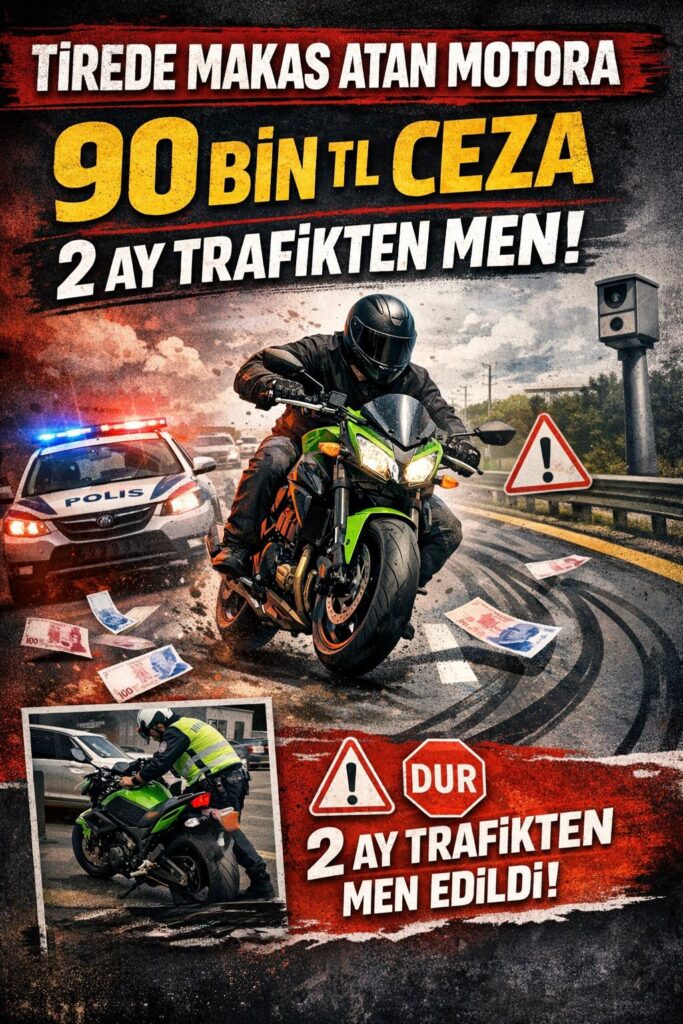 Tirede Makas Atan Motora 90 BİN TL CEZA