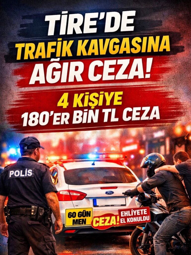 Tire’de trafikte kavga!