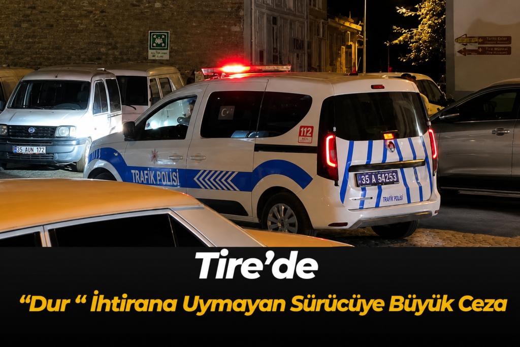 ” Dur “ İhtarına Uymayan Sürücüye Büyük Ceza