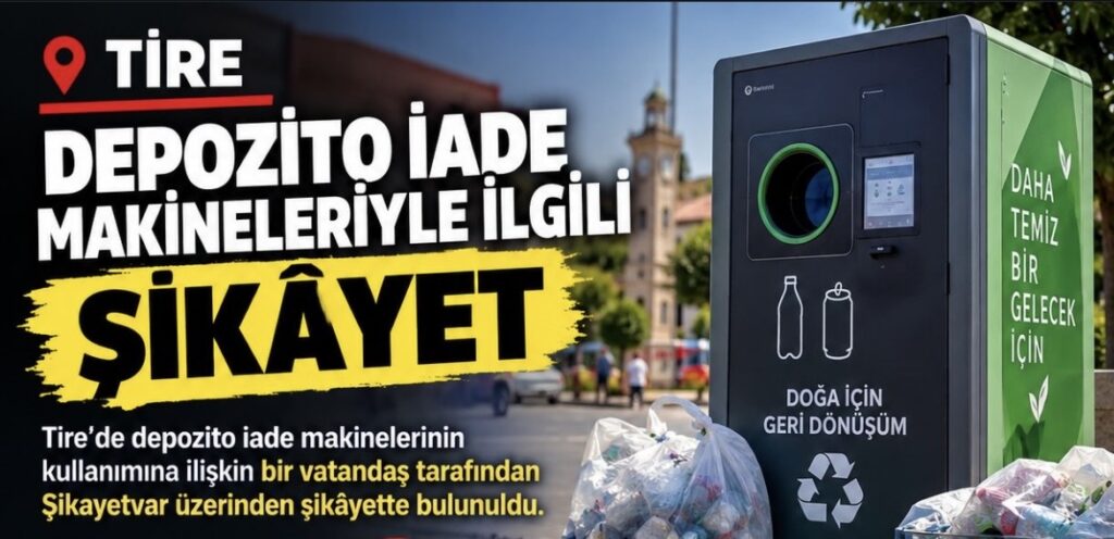 TİRE’DE DEPOZİTO İADE MAKİNELERİYLE İLGİLİ ŞİKÂYET